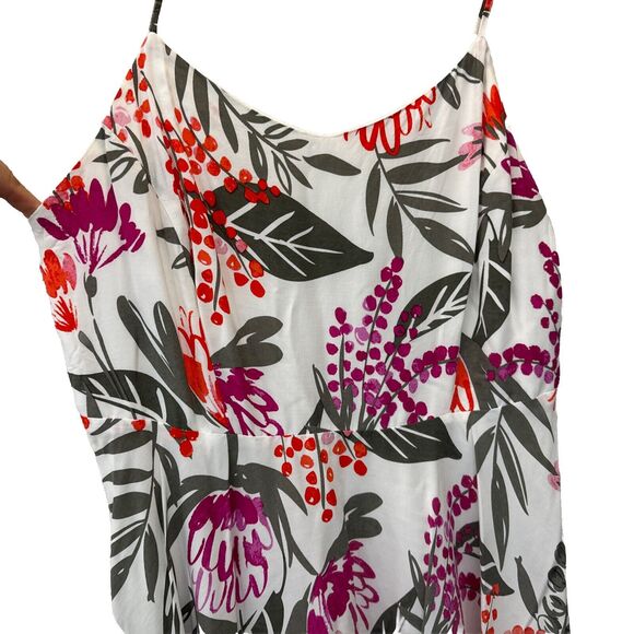 Old Navy Fit and Flare Cami Mini Dress Floral Tiered Smocked Back Size L… - Picture 3 of 12